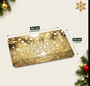 Kit 2 Tapetes de Natal e Ano Novo Antiderrapantes 40x60 cm: Capacho Decorativo para a Entrada