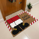 Tapete Capacho de Natal Feliz Natal em Vinil 60 x 40 cm Antiderrapante para Entrada