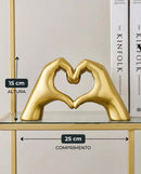 Escultura Decorativa Abstrata Mão Love - Decoração