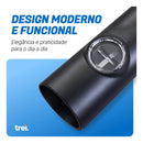 Moedor elétrico automático de sal e pimenta Angel & Home com ajustável, corpo preto e moagem de grãos para tempero.
