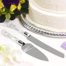 Kit com espátula e faca para bolo Angel & Home, utensílios de cozinha para cortar e decorar bolos com facilidade.