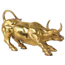 Copper Brass Bull Wall Street Cattle Sculpture Cow Statue Mascot Ornament Office Decor Exquisite Crafts Gift - Angel & Home