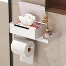 Suporte de parede para papel higiênico Angel & Home com gaveta, ideal para banheiro, em acabamento elegante e funcional