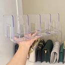 Kit de 2 organizadores de bolsas em acrílico transparente da Angel & Home, suporte para bolsas e carteiras, visual limpo e organizado