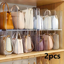 Kit com dois organizadores de bolsas em acrílico transparente da Angel & Home, suporte para bolsas e carteiras.