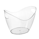 Balde de gelo de 4L com alça transparente da Angel & Home, feito de plástico resistente, ideal para festas e eventos ao ar livre.