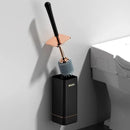 Escova sanitária de silicone com suporte da Angel & Home, com cerdas flexíveis e base de suporte para higiene.