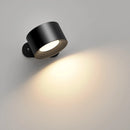 Conjunto de 2 arandelas de parede LED redondas internas e externas da Angel & Home, iluminação moderna para ambientes externos e internos.