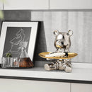 Escultura Decorativa com Bandeja Urso Geométrico - Decoração - Angel & Home