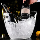 Balde de gelo de 4L com alça transparente da Angel & Home, feito de material resistente, ideal para festas e eventos.