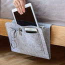 Organizador lateral de cama multifuncional Angel & Home com vários compartimentos, ideal para manter itens ao alcance na cama.