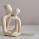 Escultura Decorativa Casal Abraço Romântico   Estátua Amor para Quarto e Decoração Interior - Angel & Home