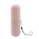 Porta-escova de dentes Angel & Home com tampa, ideal para viagem, feito de plástico resistente para uso no banheiro.