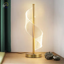 Luminária de Mesa LED para Quarto/Sala Dourada Espiral 3 Cores - Angel & Home