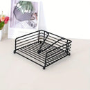 Suporte para guardanapos moderno em ferro, decorativo e resistente, da marca Angel & Home, com acabamento elegante.