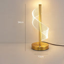 Luminária de Mesa LED para Quarto/Sala Dourada Espiral 3 Cores - Angel & Home