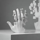 Escultura decorativa abstrata de mão da Angel & Home, estátua moderna para decoração de ambientes internos.