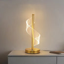 Luminária de Mesa LED para Quarto/Sala Dourada Espiral 3 Cores - Angel & Home