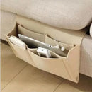 Organizador lateral de cama multifuncional Angel & Home com compartimentos para objetos e fácil instalação.