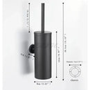 Suporte para escova de banheiro em aço inoxidável escovado com design moderno, ideal para organizar o ambiente.
