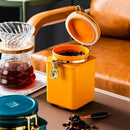 Pote hermético de 1.1L com válvula da Angel & Home, recipiente de vidro com tampa de luxo para armazenamento de alimentos.