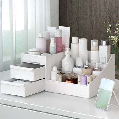 Organizador de Maquiagem com Gavetas – Caixa Porta Cosméticos para Penteadeira e Mesa