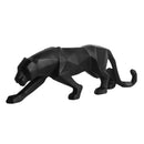 Estátua Pantera Decorativa em Resina /  Geométrica Moderna para Sala e Escritório