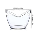 Balde de gelo de 4L com alça transparente da Angel & Home, feito de plástico resistente para bebidas e festas.
