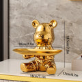 Escultura Decorativa com Bandeja Urso Geométrico - Decoração - Angel & Home