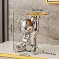 Escultura Decorativa com Bandeja Urso Geométrico - Decoração - Angel & Home