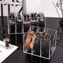 Organizador de cintos em acrílico com 3, 5 ou 7 divisórias, ideal para gravatas e acessórios, da Angel & Home.