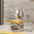 Escultura Decorativa com Bandeja Urso Geométrico - Decoração - Angel & Home