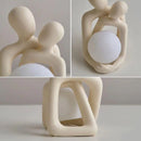 Escultura Decorativa Casal Abraço Romântico   Estátua Amor para Quarto e Decoração Interior - Angel & Home