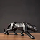 Estátua Pantera Decorativa em Resina /  Geométrica Moderna para Sala e Escritório