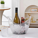 Balde de gelo de 4L com alça transparente da Angel & Home, feito de plástico resistente para bebidas e festas.