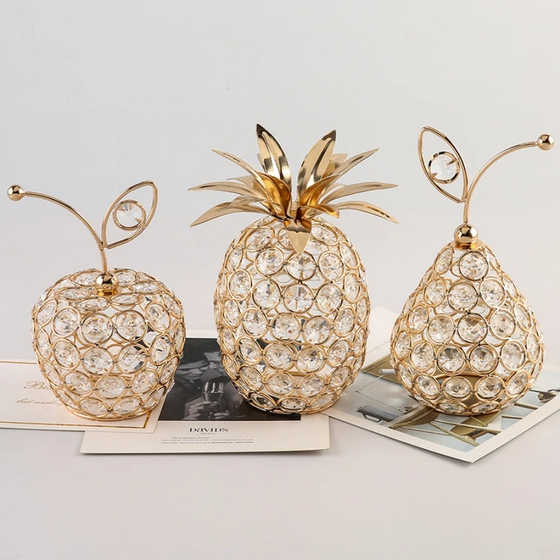 Adorno Decorativo de Frutas Cristal Moderno - Decoração