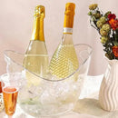 Balde de gelo de 4L da Angel & Home com alça transparente, feito de plástico resistente para manter bebidas geladas.