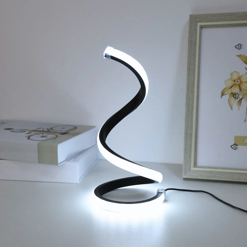 Luminária de Mesa LED para Quarto/Sala Espiral - Decoração - Angel & Home