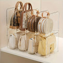 Kit de 2 organizadores de bolsas em acrílico transparente Angel & Home para suporte de bolsas e carteiras.