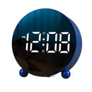 Relógio Digital de Mesa Despertador LED Redondo