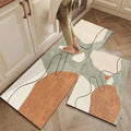 Kit 2 Tapete para Cozinha Antiderrapante Absorvente - Verde Terracota
