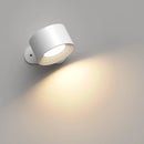 Conjunto de duas arandelas de parede LED redondas internas e externas da Angel & Home, iluminação moderna para ambientes internos e externos