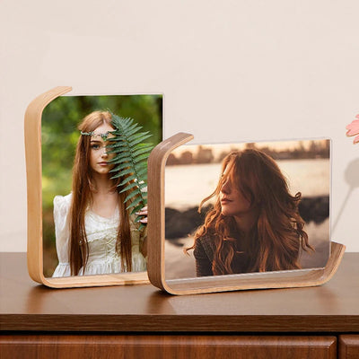 Porta Retrato Personalizado de Madeira em C - Decoração