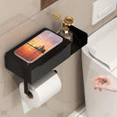 Suporte de papel higiênico de parede Angel & Home com gaveta para banheiro, em acabamento moderno e funcional.