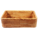 Cesto de palha trançada para decoração ou organização, da marca Angel & Home, com acabamento rústico e estilo natural
