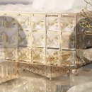 Caixa Porta Lenços De Papel Em Acrílico Cristal-Estilo Luxuoso Europeu, com Design de Corte Diamantado