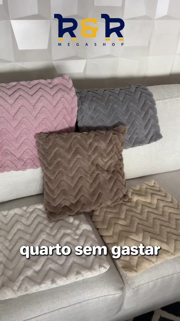 Capas Almofadas Decorativas 45X45cm Aveludada Pelúcia com Zíper para Quarto Sala Cama Sofá