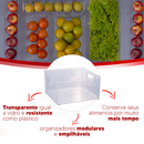 Kit de Organizador Multiuso Plasutil Geladeira Dispensa Cozinha Guarda e Conserva