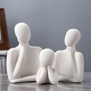 Estátua decorativa/ decoração para casa/ presentes/escultura moderna/abstrata/nórdico/gesso/familia/mae/pai/filho.