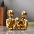 Estátua decorativa Família Abstrata da Angel & Home, escultura moderna de mãe, pai e filho para decoração de ambientes.